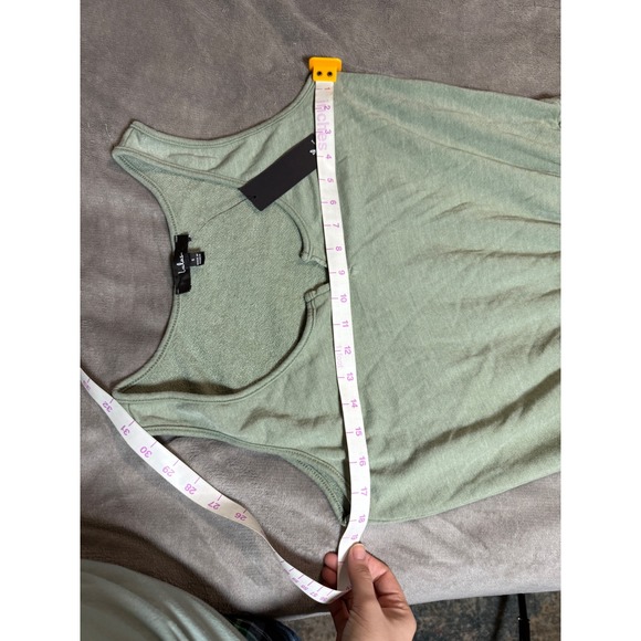 NWT Lulus Small‎ Perfect Lazy Day Sage Green Sleeveless Drawstring Lounge Romper - Picture 5 of 10